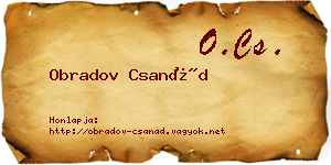 Obradov Csanád névjegykártya